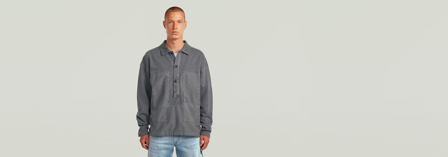 washed fabric mix loose sweater