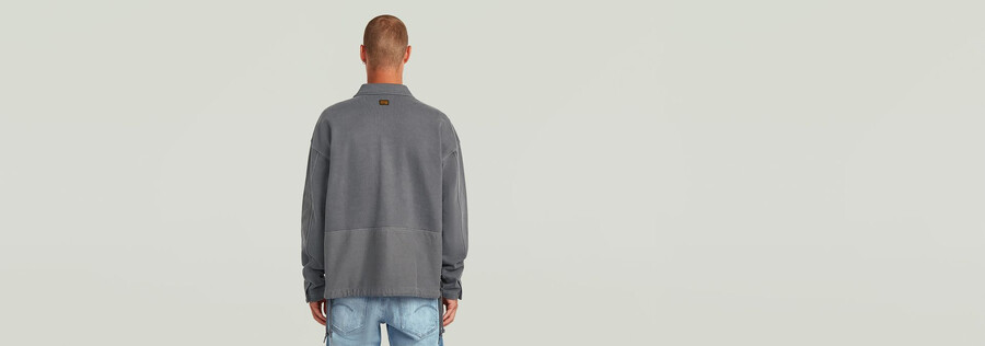 washed fabric mix loose sweater