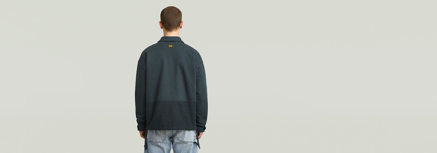 washed fabric mix loose sweater