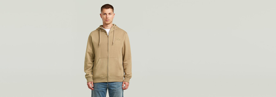 script hoodie zip sweater