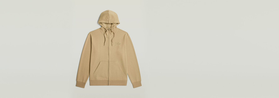 script hoodie zip sweater