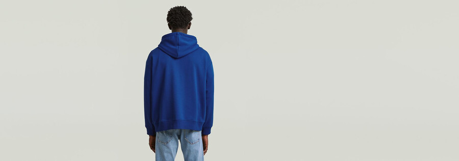 text splatters relaxed hoodie sweater