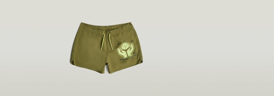 carnic graphic swim shorts