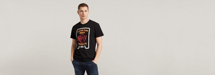 multicolor graphic t-shirt