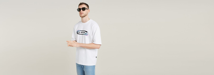 gradient old skool logo boxy t-shirt