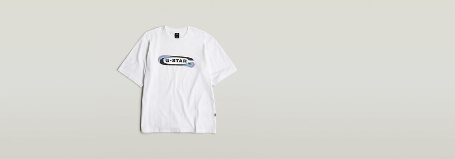 gradient old skool logo boxy t-shirt