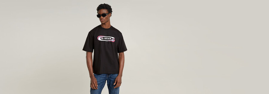 gradient old skool logo boxy t-shirt