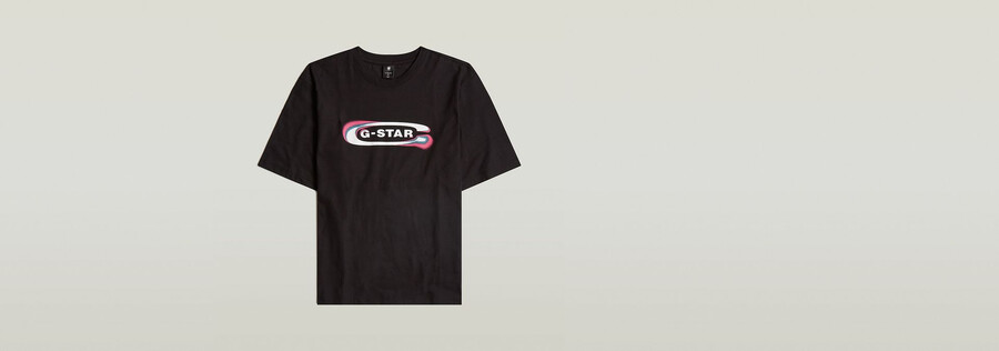 gradient old skool logo boxy t-shirt