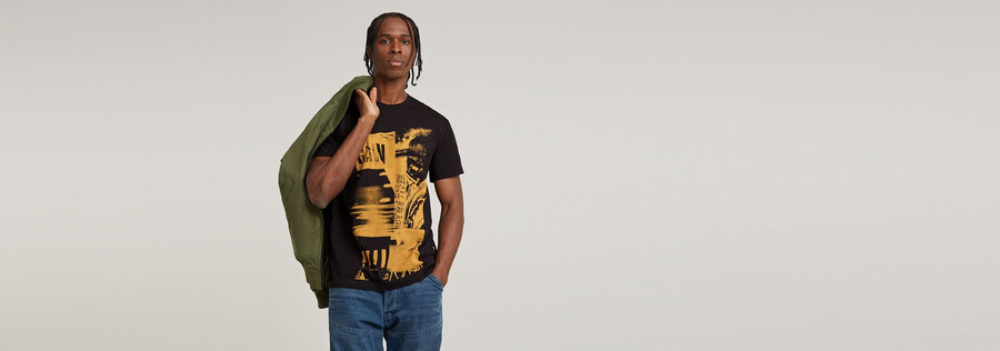 magazine print t-shirt
