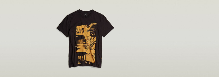 magazine print t-shirt