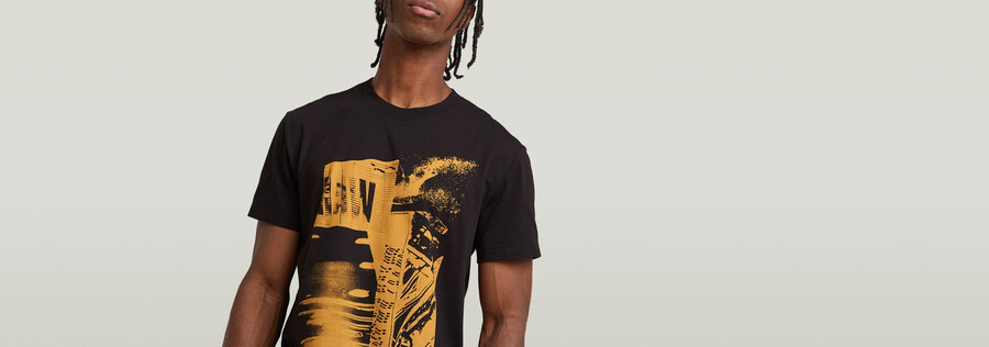 magazine print t-shirt