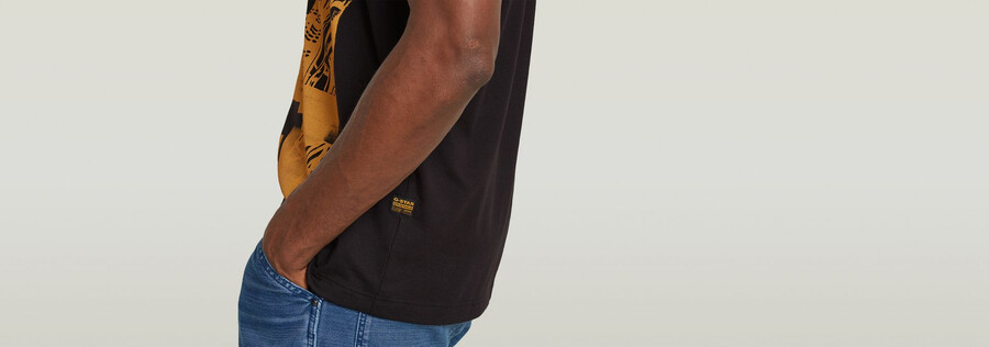 magazine print t-shirt