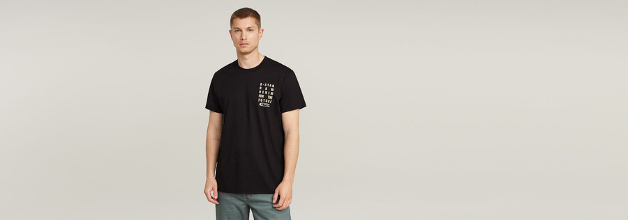text chest t-shirt