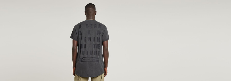 text back graphic overdyed lash t-shirt
