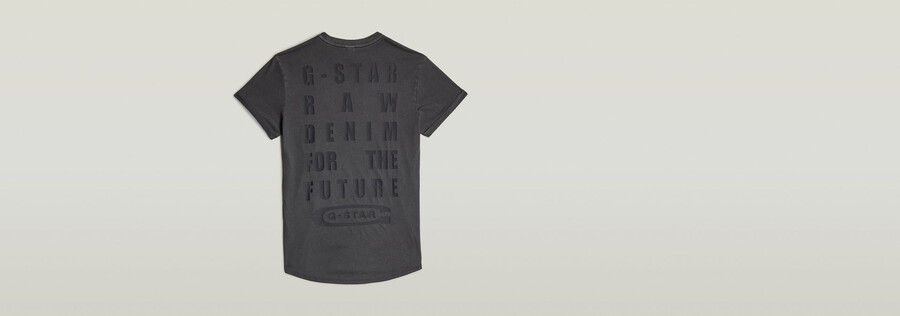 text back graphic overdyed lash t-shirt