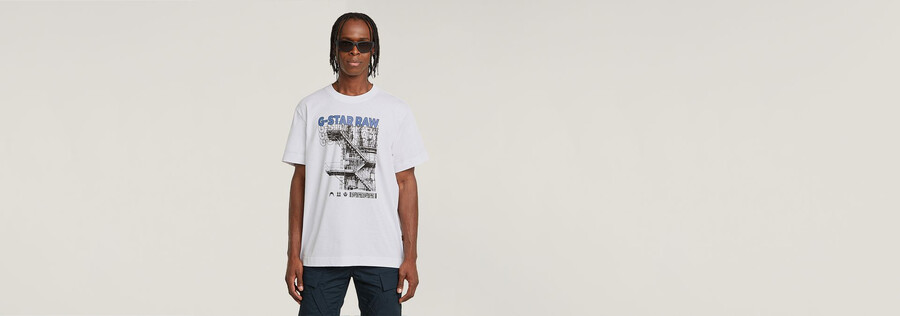 stairs graphic loose t-shirt