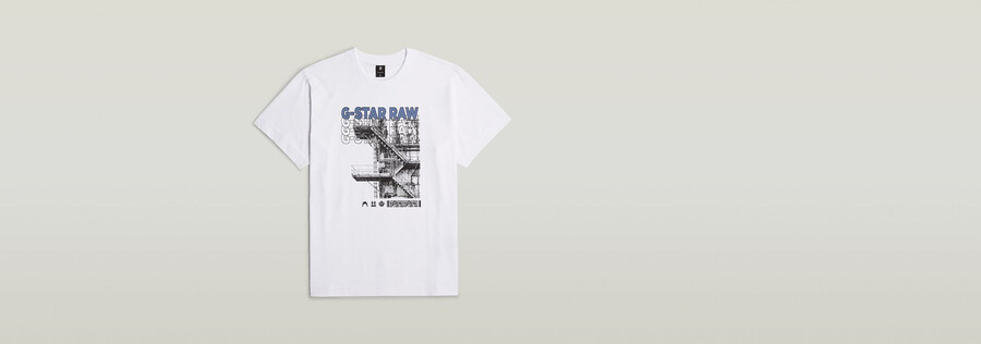 stairs graphic loose t-shirt