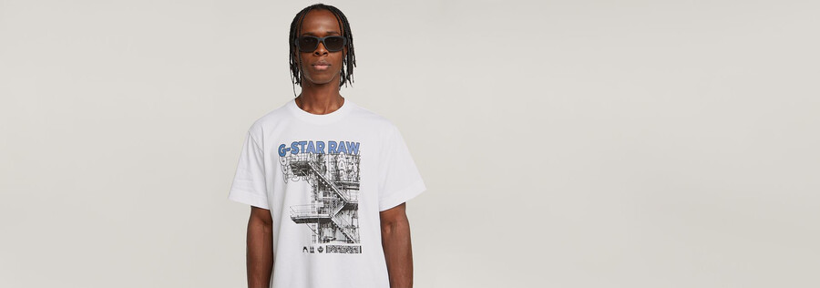 stairs graphic loose t-shirt