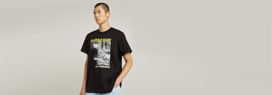 stairs graphic loose t-shirt