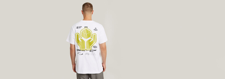 back graphic loose t-shirt