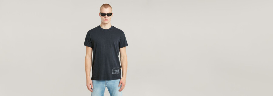 shipping graphic overdyed t-shirt