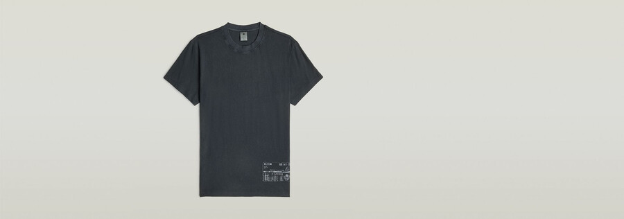 shipping graphic overdyed t-shirt