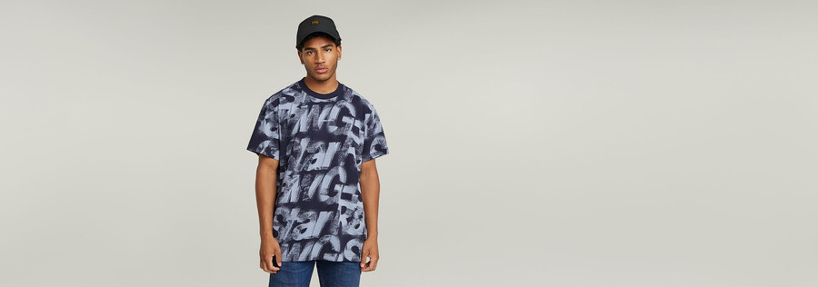 sprayed letters loose t-shirt