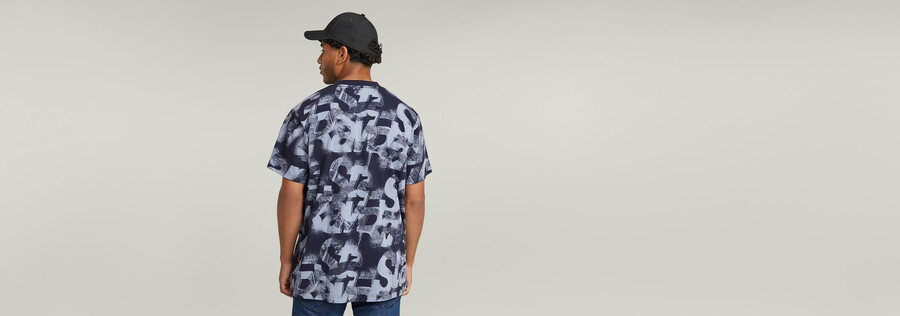 sprayed letters loose t-shirt