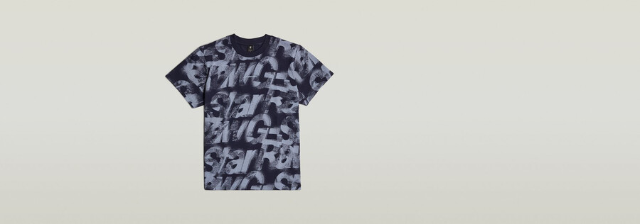 sprayed letters loose t-shirt