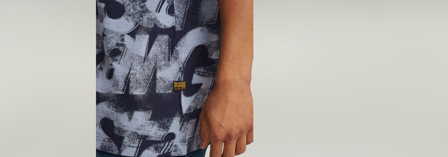 sprayed letters loose t-shirt