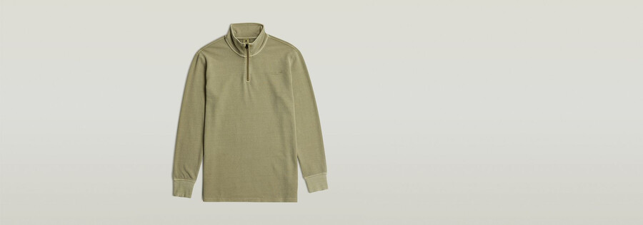 overdyed half zip tweeter