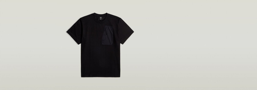 outdoor woven pocket loose t-shirt