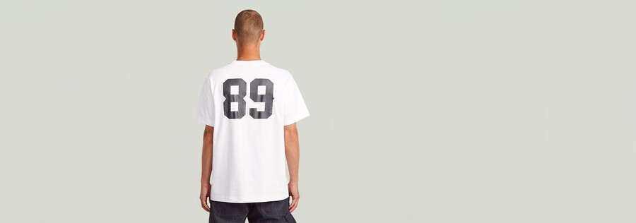 89 back graphic loose t-shirt
