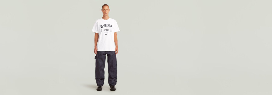 89 back graphic loose t-shirt
