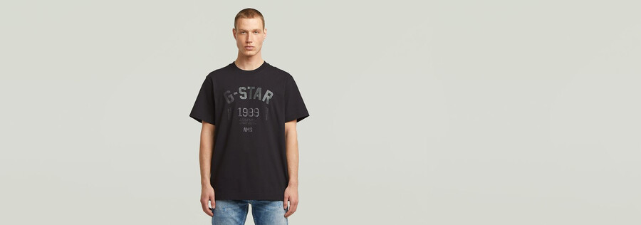 89 back graphic loose t-shirt
