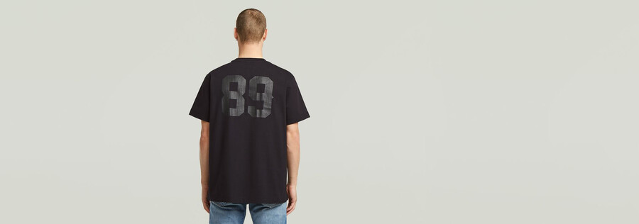 89 back graphic loose t-shirt