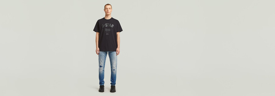 89 back graphic loose t-shirt