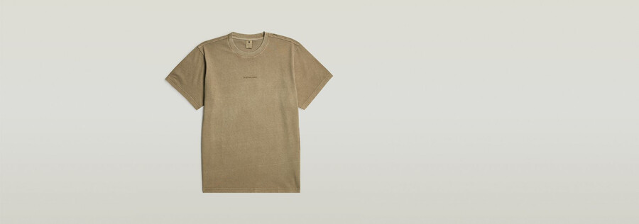 overdyed center chest loose t-shirt