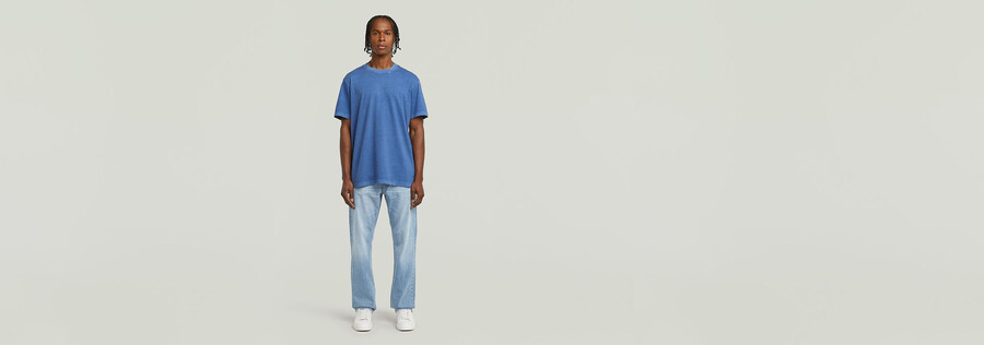 overdyed center chest loose t-shirt