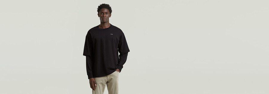 double sleeve loose t-shirt