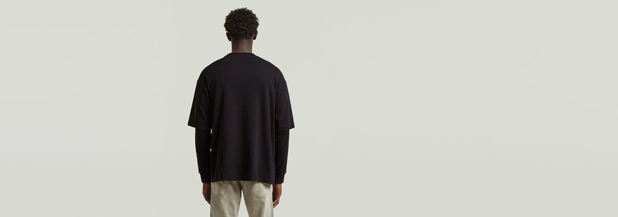 double sleeve loose t-shirt