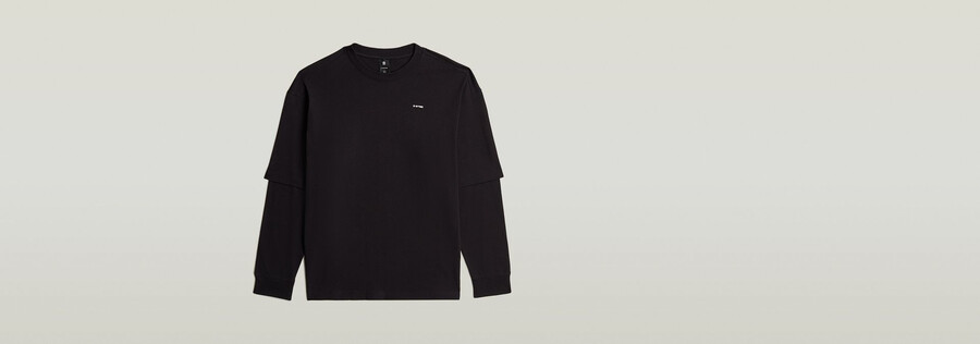 double sleeve loose t-shirt