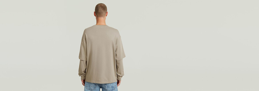 double sleeve loose t-shirt
