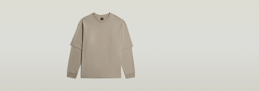 double sleeve loose t-shirt