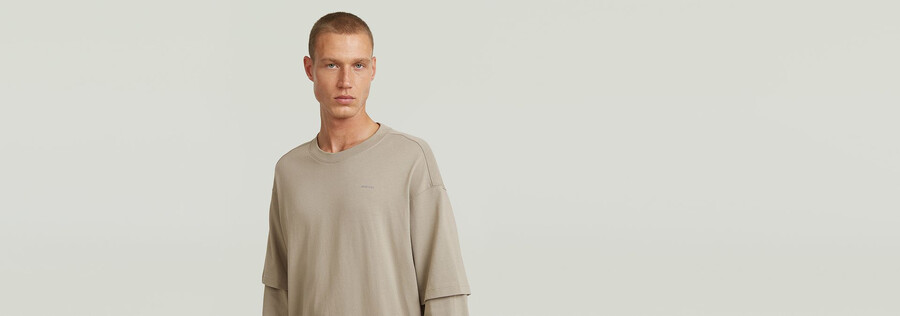 double sleeve loose t-shirt