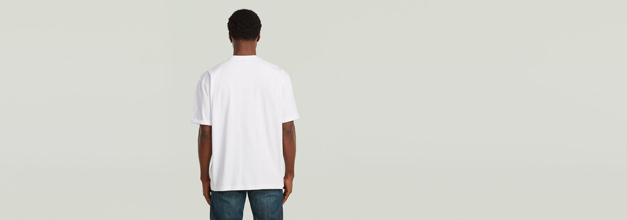 multi technique graphic relaxed t-shirt