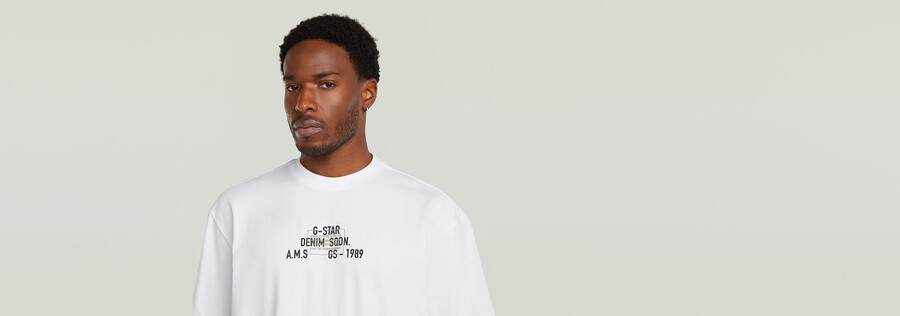 multi technique graphic relaxed t-shirt