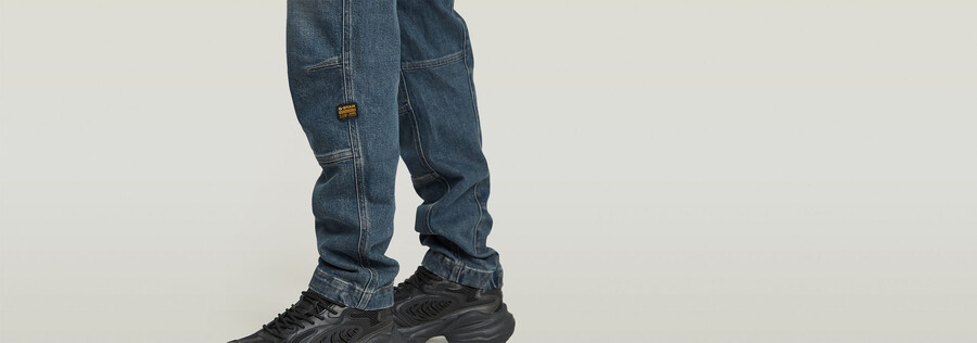 rovic zip regular tapered denim jeans