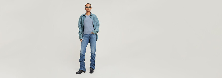 g-staq low bootcut jeans