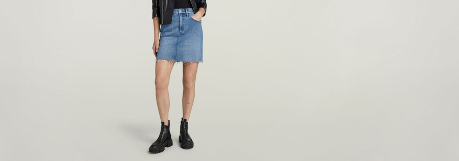 viktoria short skirt raw edge